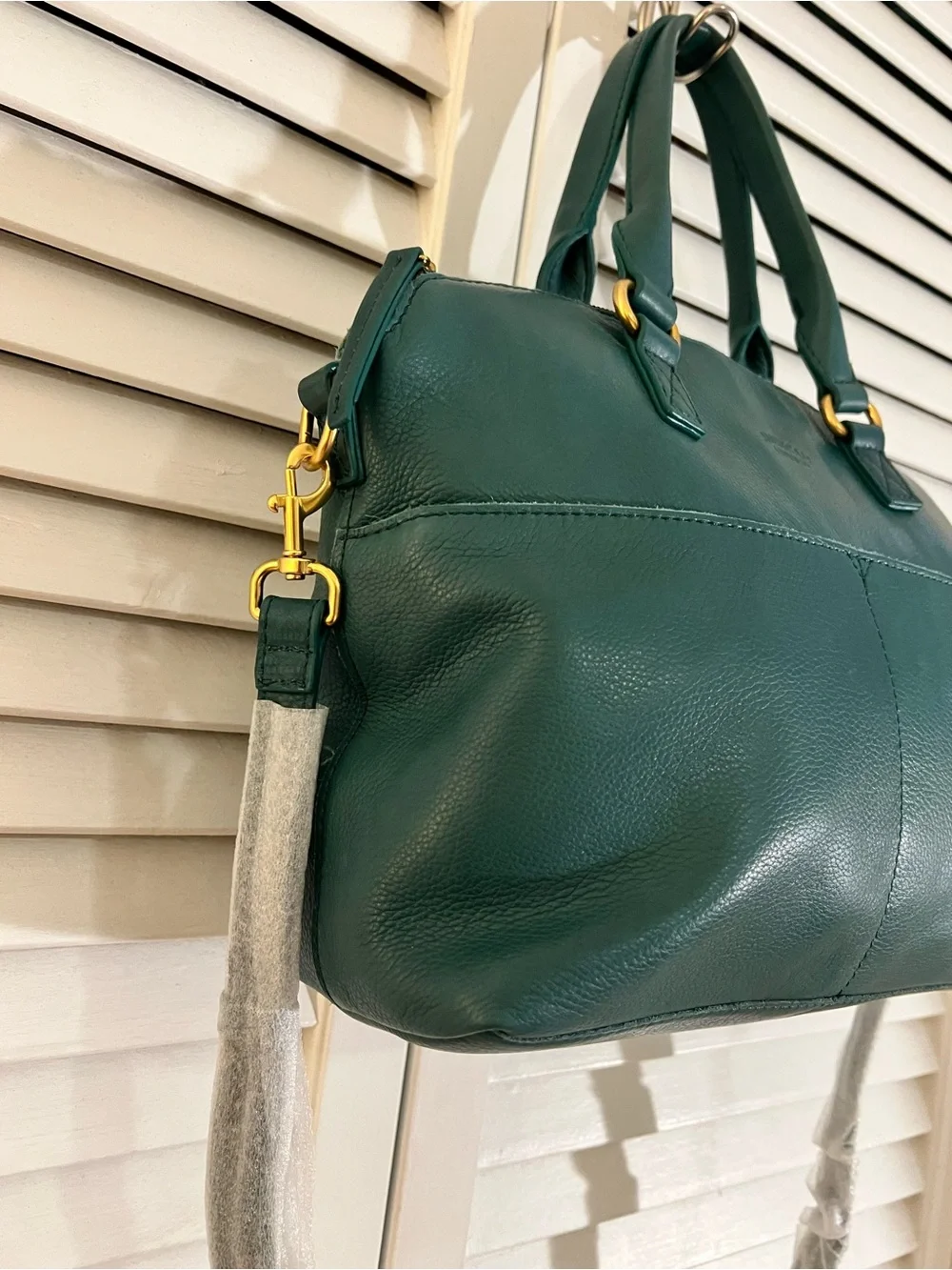 New American Leather Co. Carrie Dome Satchel/crossbody dark teal - Picture 4 of 16